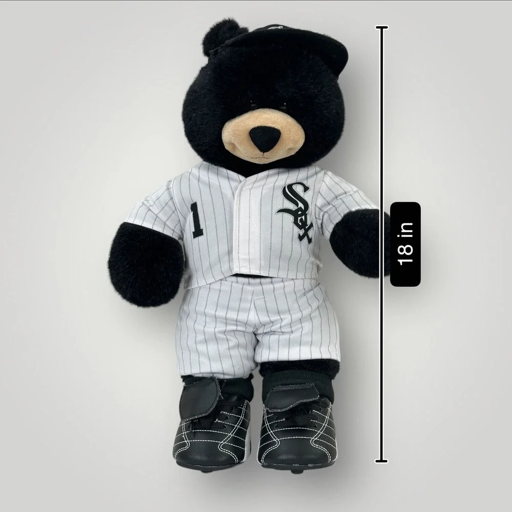 Chicago White Sox Build A Bear Plush 18in Black Bear Baseball‎ Uniform Clete